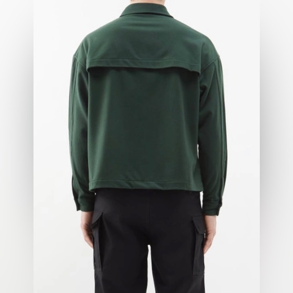 Winnie Wool Blend Flannel Blouson in Green NEW - Picture 10 of 16